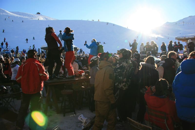 Apres ski in the Alps